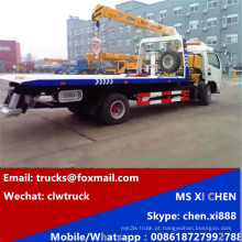 Dongfeng 5 Ton Road plataforma Wrecker com guindaste